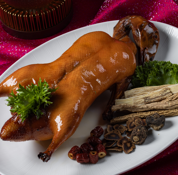 Crispy Roasted Duck with Maca and Chinese Herbs